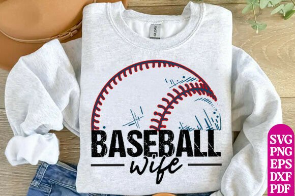 Baseball Wife SVG for T-Shirt Designs and Graphics