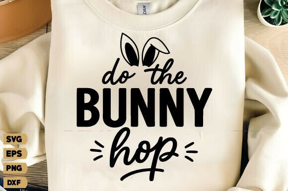 Bunny Hop SVG for T-Shirt Designs and Graphics