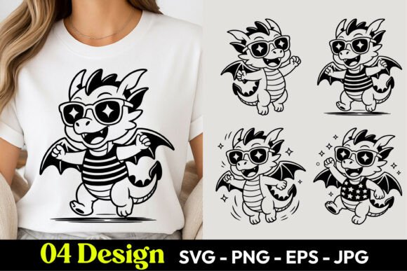 Funny Dragon SVG PNG – A Versatile Graphic Design Asset