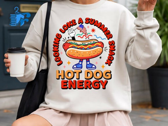 Funny Hotdog SVG Summer Snack Energy – A Vibrant Graphic for T-Shirt Designs