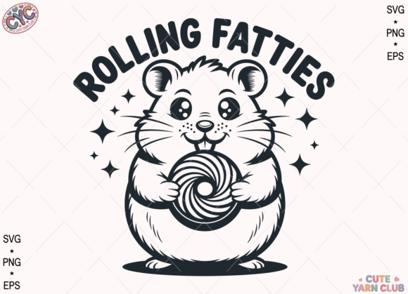 Funny Rolling Fatties SVG for T-Shirt Designs