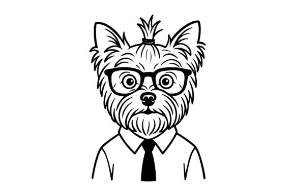 Funny Yorkie SVG Clipart for Local Business Branding