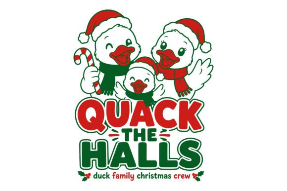 Quack the Halls SVG Funny Christmas Graphics Freebie