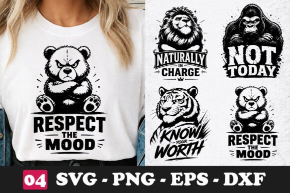 Respect the Mood Panda SVG for Crafting and Design